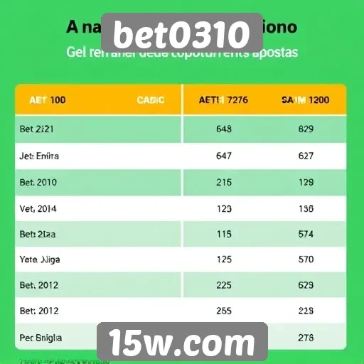 Comparativo de odds entre bet0310 e concorrentes